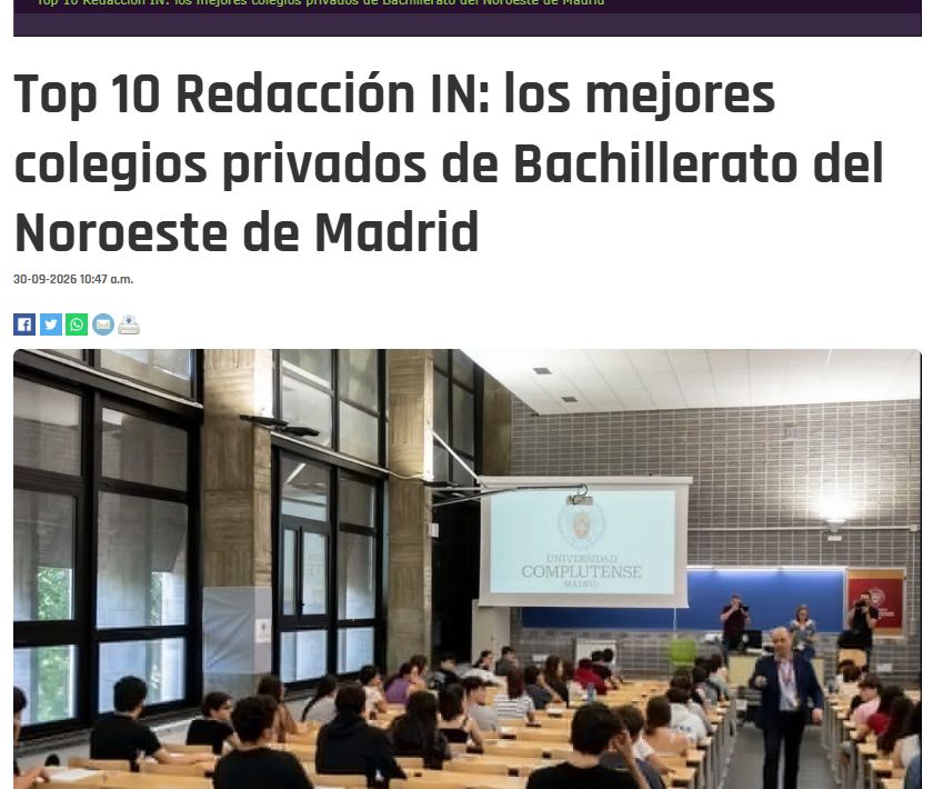Everest among the top 10 Sixth Form schools in north-west Madrid